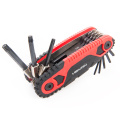 8pcs multi bike bicycle repair hand tool kit black finish folding locking allen star torx key wrench set